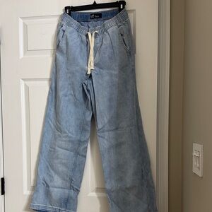 GAP Light Blue Denim Drawstring Pants